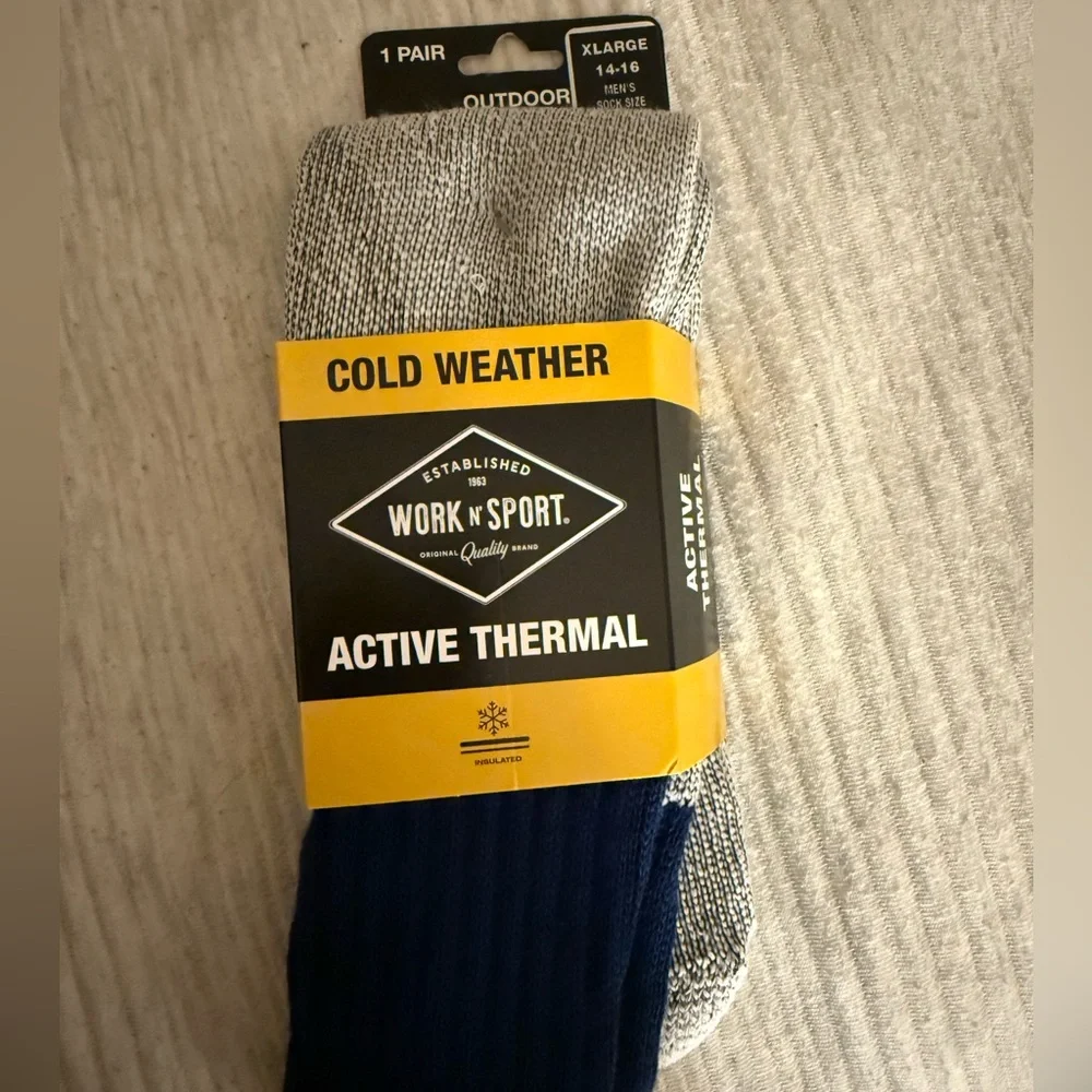 Work n Sport Men’s Active Thermal Socks - Picture 1 of 5